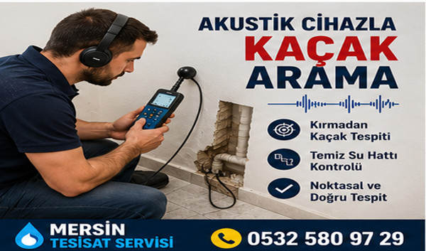 Erdemli’de Gizli Su Kaçağının Noktasal Olarak Bulunması