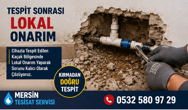 Erdemli’de Su Kaçağı Tamiri
