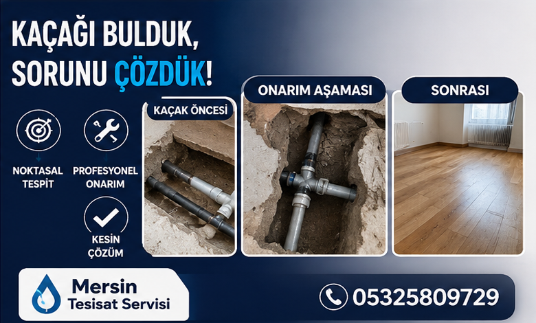 Mersin'de Parke Altında Su Kaçağı Hizmeti