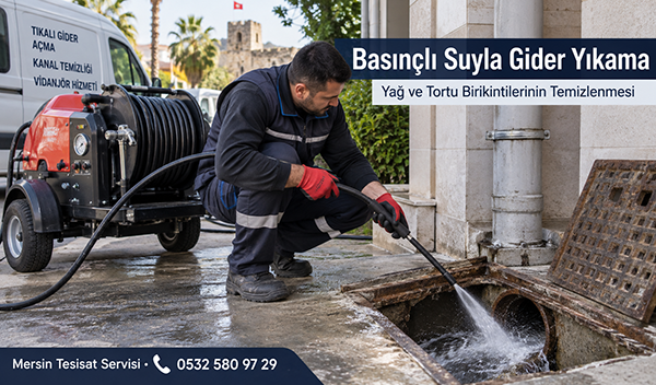 Basınçlı Suyla Gider Yıkama
