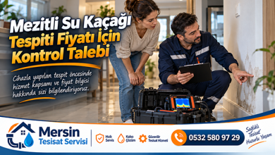 Mezitli Su Kaçağı Tespiti Fiyatları