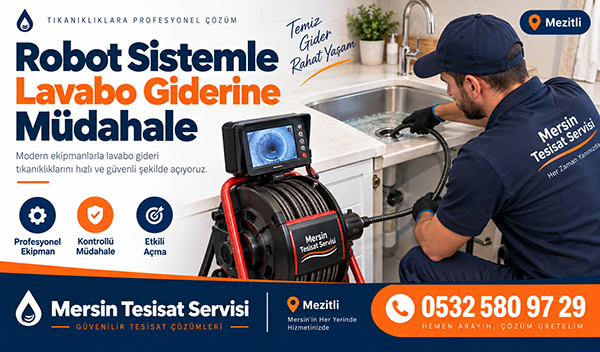 Robot Sistemle Lavabo Giderine Müdahale