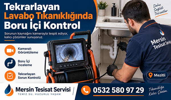 Tekrarlayan Lavabo Tıkanıklığında Boru İçi Kontrol
