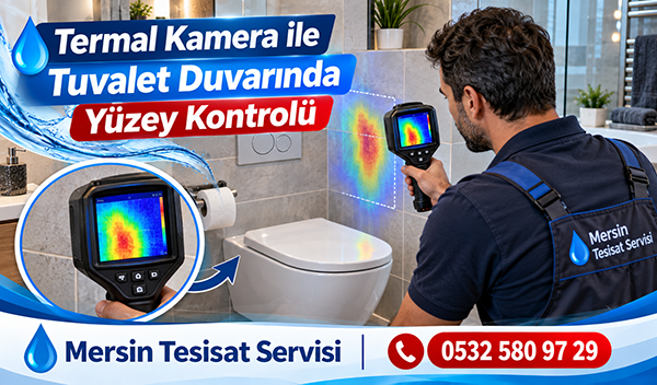 Termal Kamera ile Tuvalet Duvarında Yüzey Kontrolü